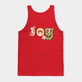 Happy Merry Cat Christmas Tank Top